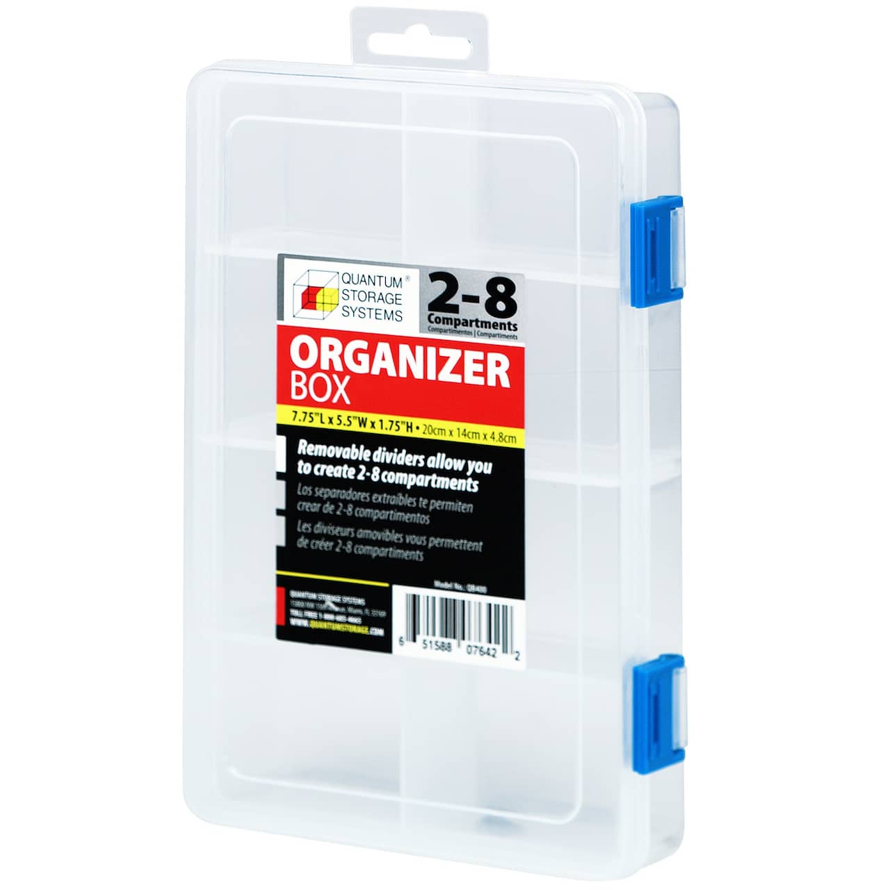 Quantum Storage Systems&#xAE; Clear 2-8 Compartment Storage Boxes
